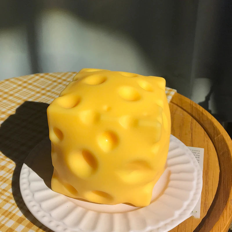 No-Rebound Cheese Block Squishy - Extra Large Moldable Stress Toy