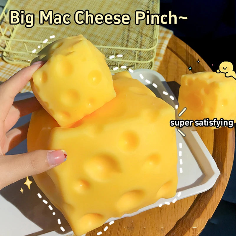 No-Rebound Cheese Block Squishy - Extra Large Moldable Stress Toy