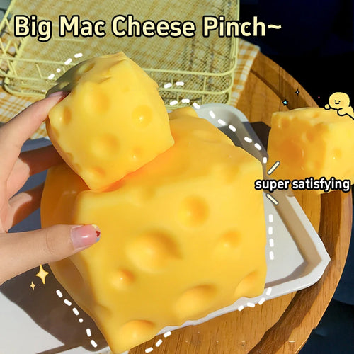 No-Rebound Cheese Block Squishy - Extra Large Moldable Stress Toy