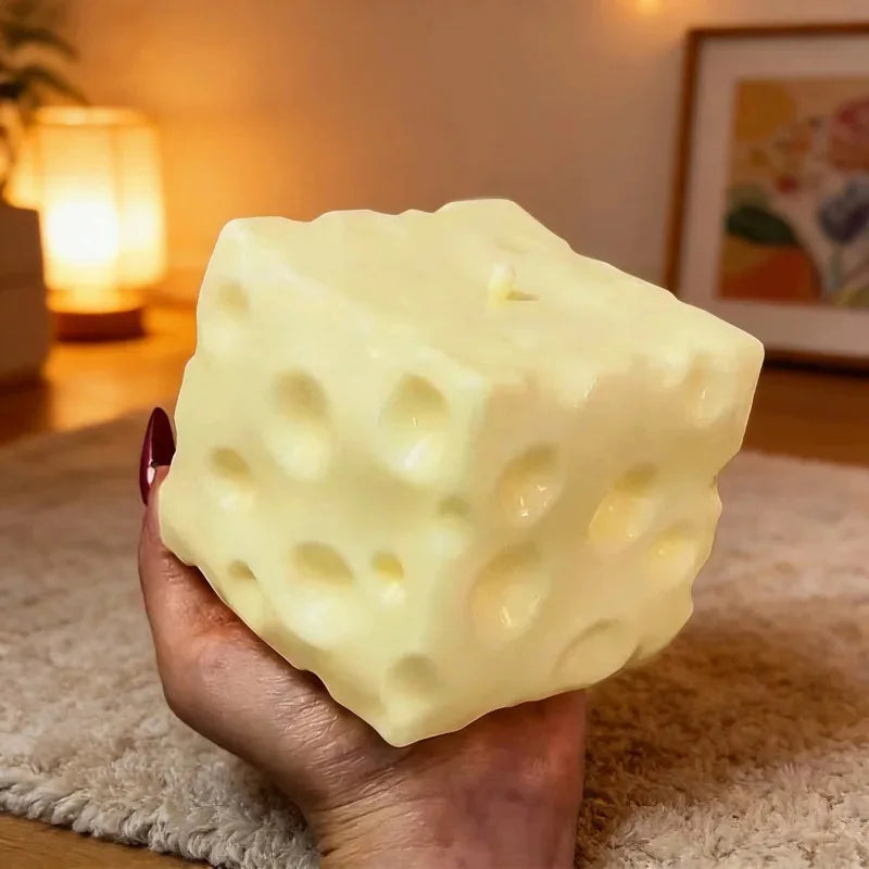 No-Rebound Cheese Block Squishy - Extra Large Moldable Stress Toy