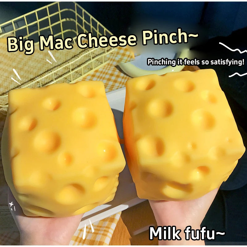 No-Rebound Cheese Block Squishy - Extra Large Moldable Stress Toy